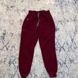 FIGS Burgundy Scrub Pants